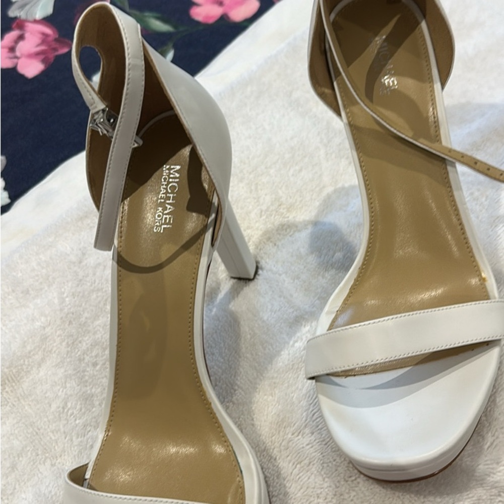 Michael Kors Cream Strappy Heels
